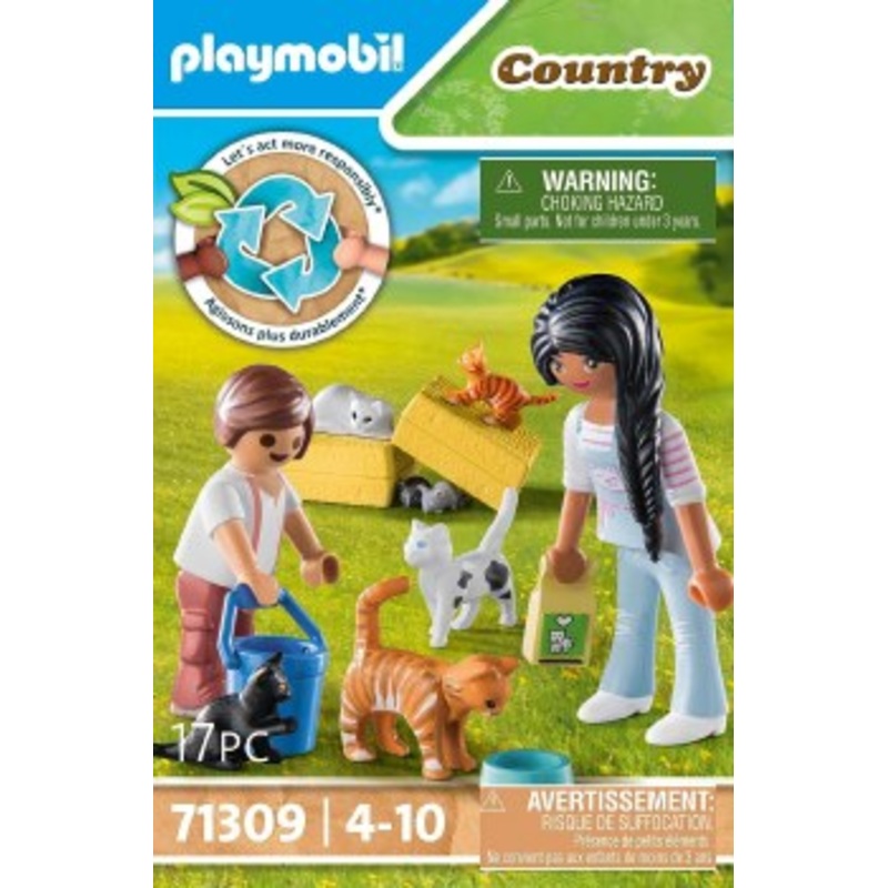 Playmobil Farm Cat Family