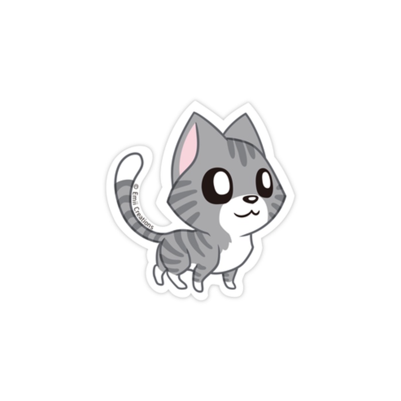 Cute Cat Gray Tabby Stickers