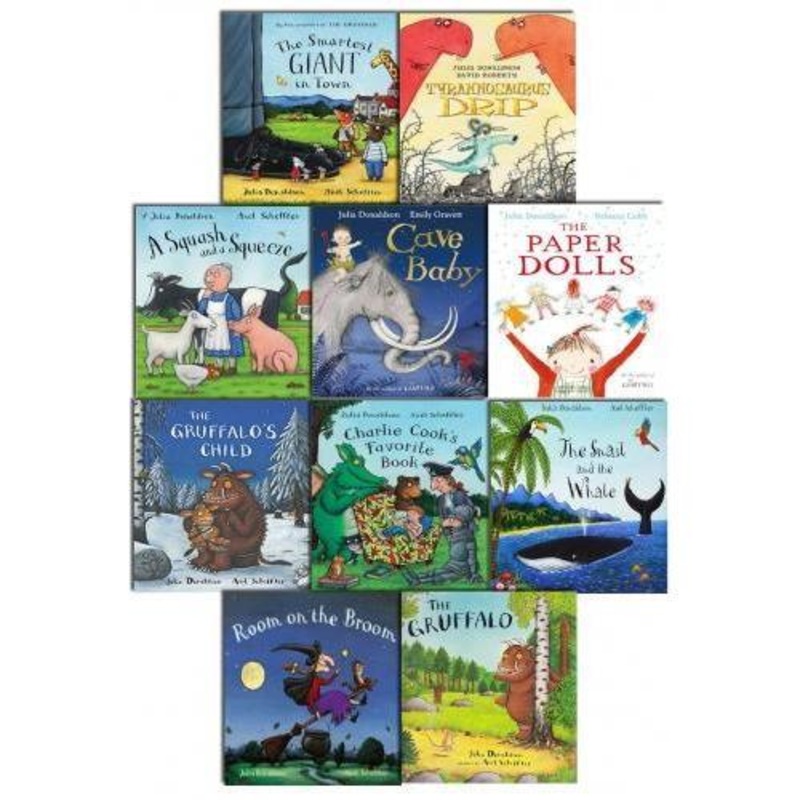 Julia Donaldson 10-Book Set: Beloved Adventures with The Gruffalo, Snail and the Whale, Room on the Broom & More! Fun, Engaging Kids Fantasy Tales!