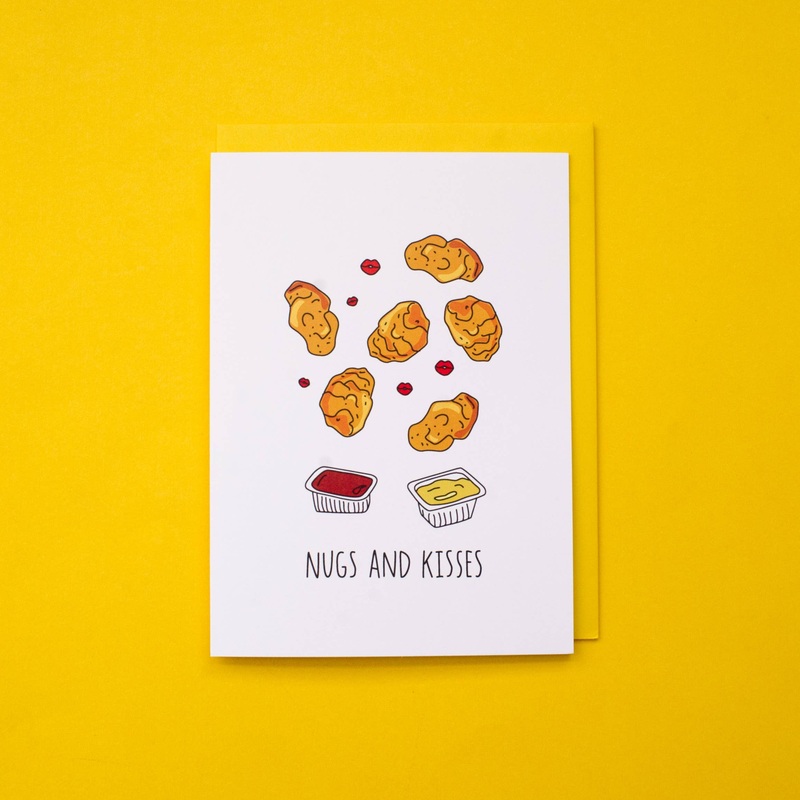 Greeting Card – Chx Nugs and Kisses