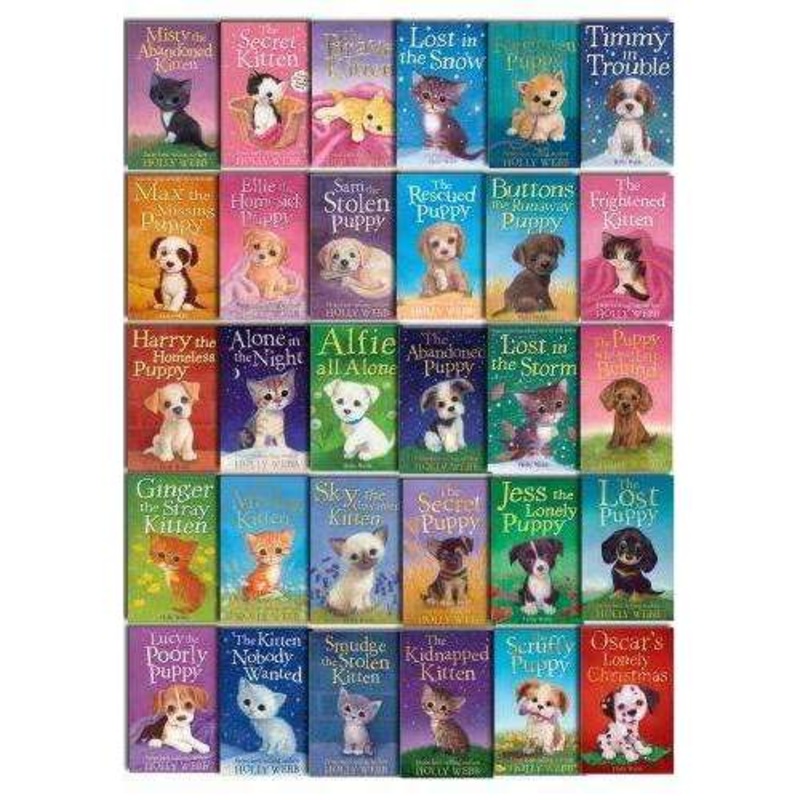 Holly Webb Animal Stories  30 Book Set | Puppy & Kitten Rescue Series, Children’s Fiction, Pet Adventures, Dog & Cat Stories, Kids Reading