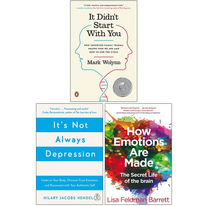 It Didn’t Start With You, It’s Not Always Depression, How Emotions Are Made The Secret Life Of The Brain 3 Books Collection Set