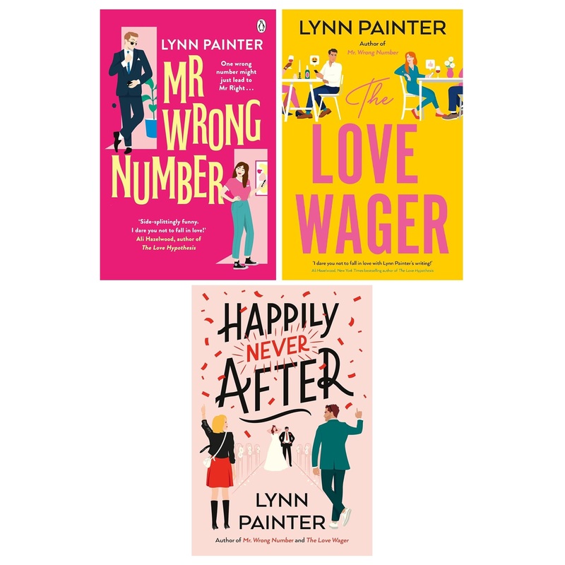 Lynn Painter Collection 3 Books Set (Mr Wrong Number, The Love Wager and Happily Never After)