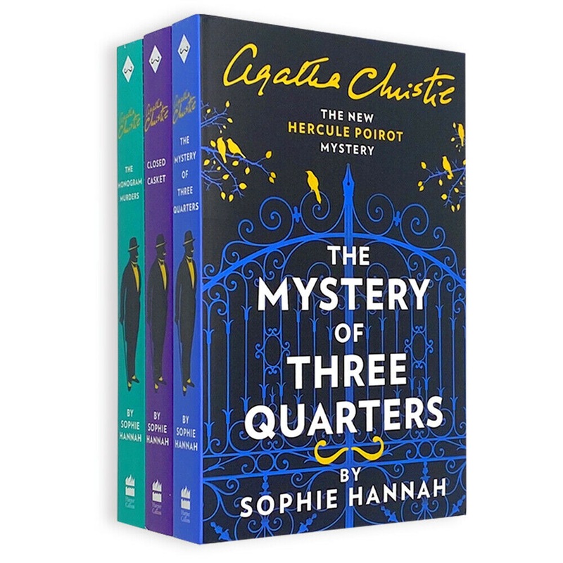 Agatha Christie Hercule Poirot Mysteries 3 Books Collection Set – The Monogram Murders, Closed Casket, Mystery of Three Quarters