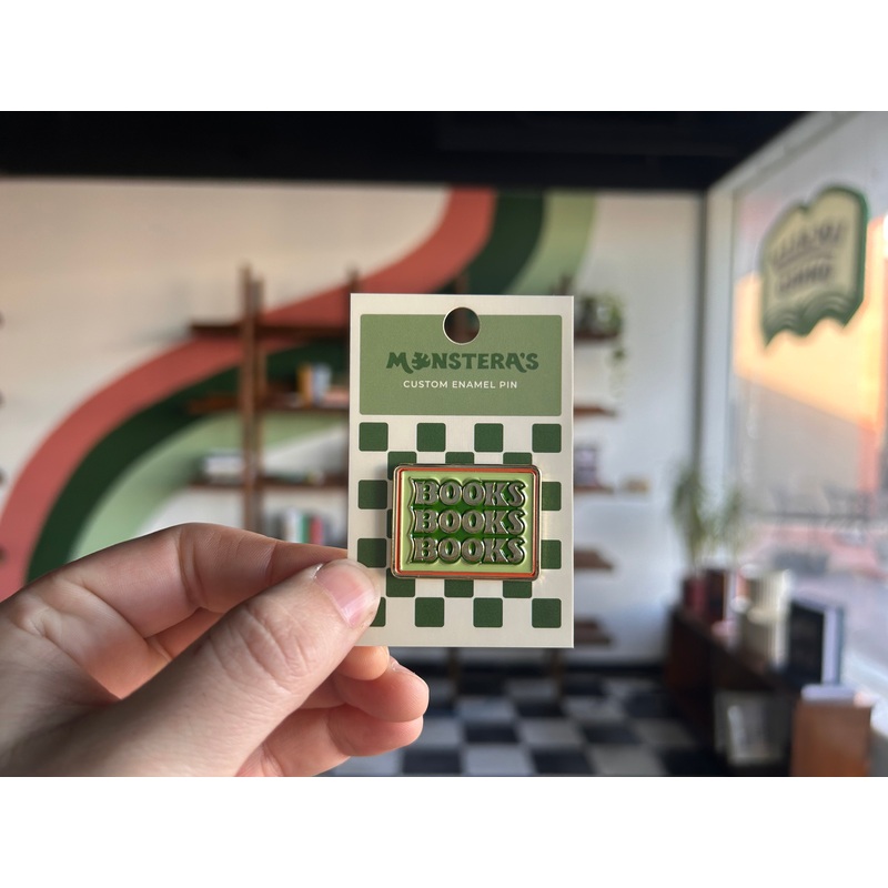 Books, Books, Books Enamel Pin