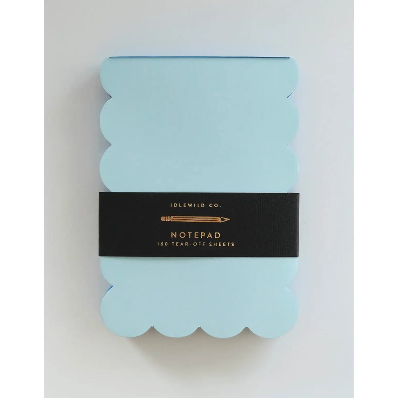 Scalloped Shaped Notepad | Aqua + Blue