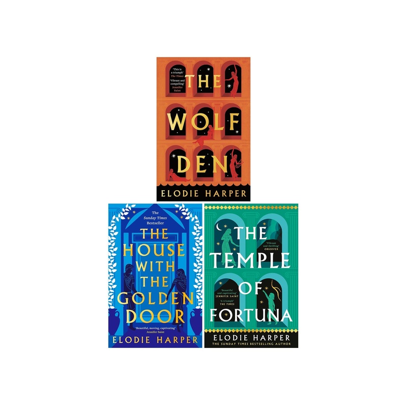 Elodie Harper Wolf Den Trilogy Collection 3 Books Set (The Wolf Den, The House With the Golden Door,he Temple of Fortuna)