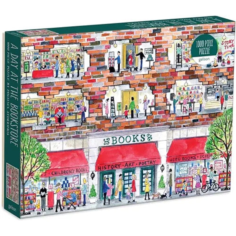Galison: Michael Storrings A Day at The Bookstore 1000 Piece Puzzle