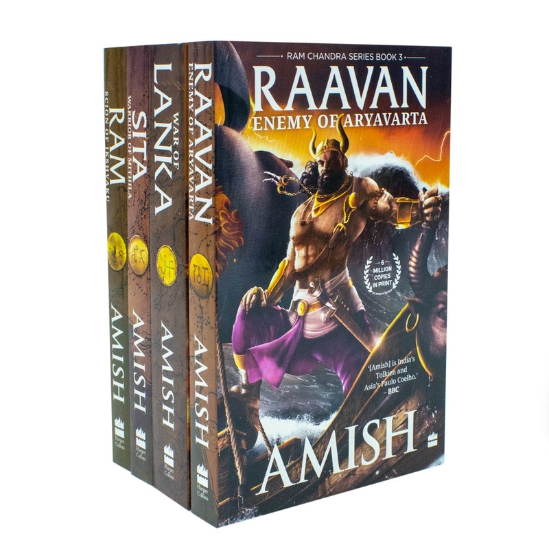 Amish Tripathi Ram Chandra Series 4 Books Collection Set : Ram – Scion of Ikshvaku, Sita : Warrior of Mithila, Raavan : Enemy … Raavan : Enemy of Aryavarta, War of Lanka)