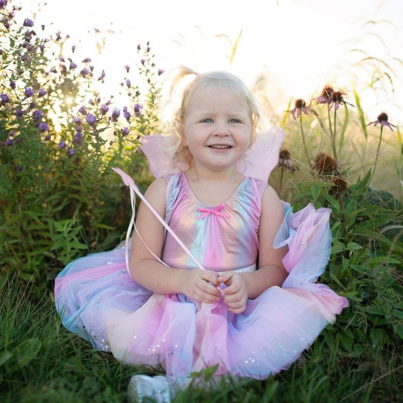 Rainbow Sequins Skirt, Wings, Wand, 4-6