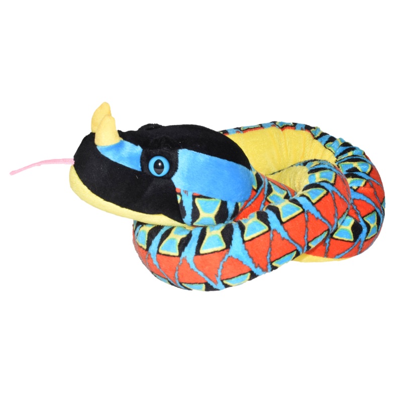 Wild Republic – Snake Rhino Viper Stuffed Animal 54″