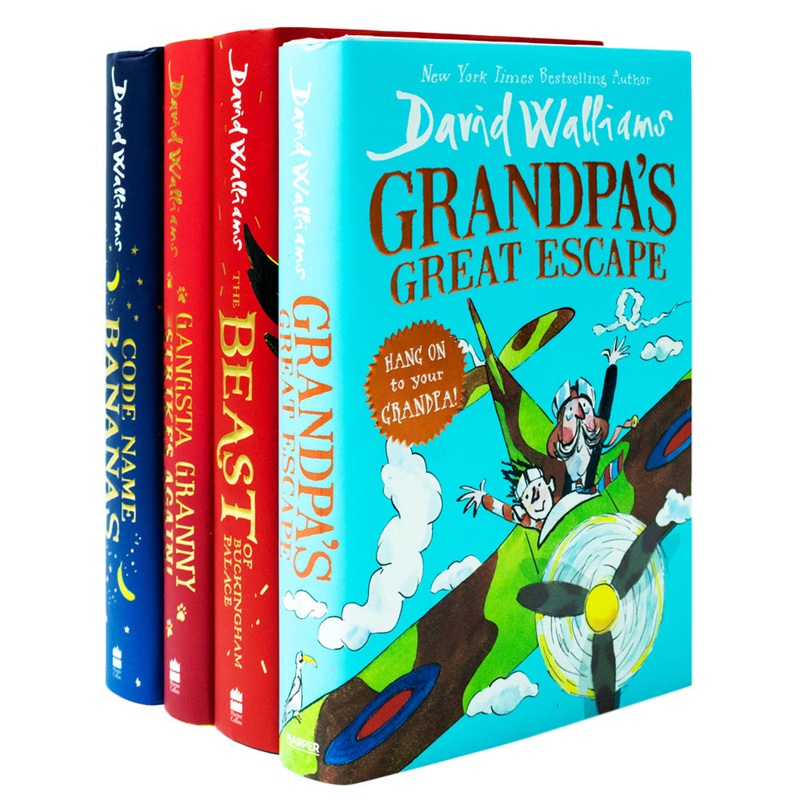 David Walliams 4 Books Set Collection (Grandpa’s Great Escape, Gangsta Granny, Code Name Bananas,The Beast)