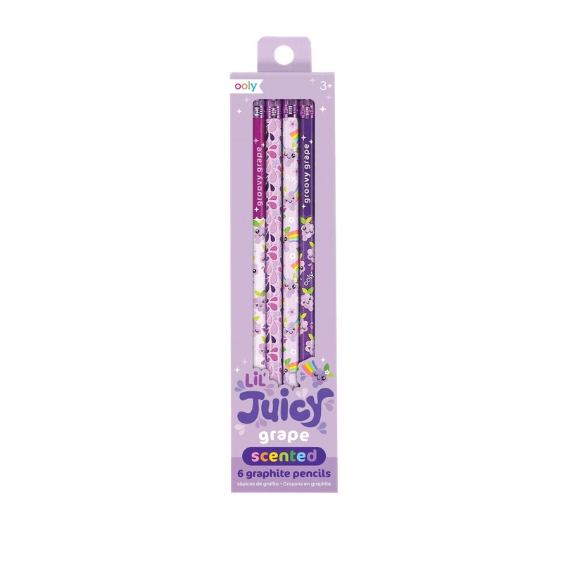 Lil Juicy Scented Graphite Pencils – Grape – set of 6