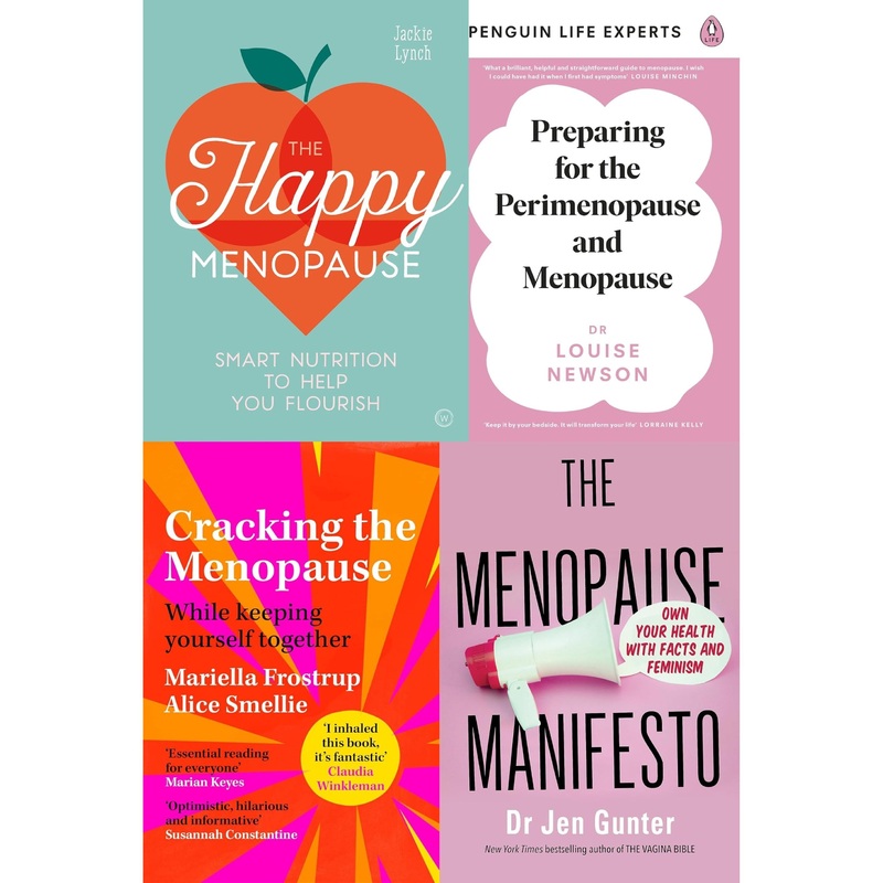 The Menopause Manifesto, The Happy Menopause, Cracking the Menopause, Preparing for the Perimenopause and Menopause 4 Books Collection Set