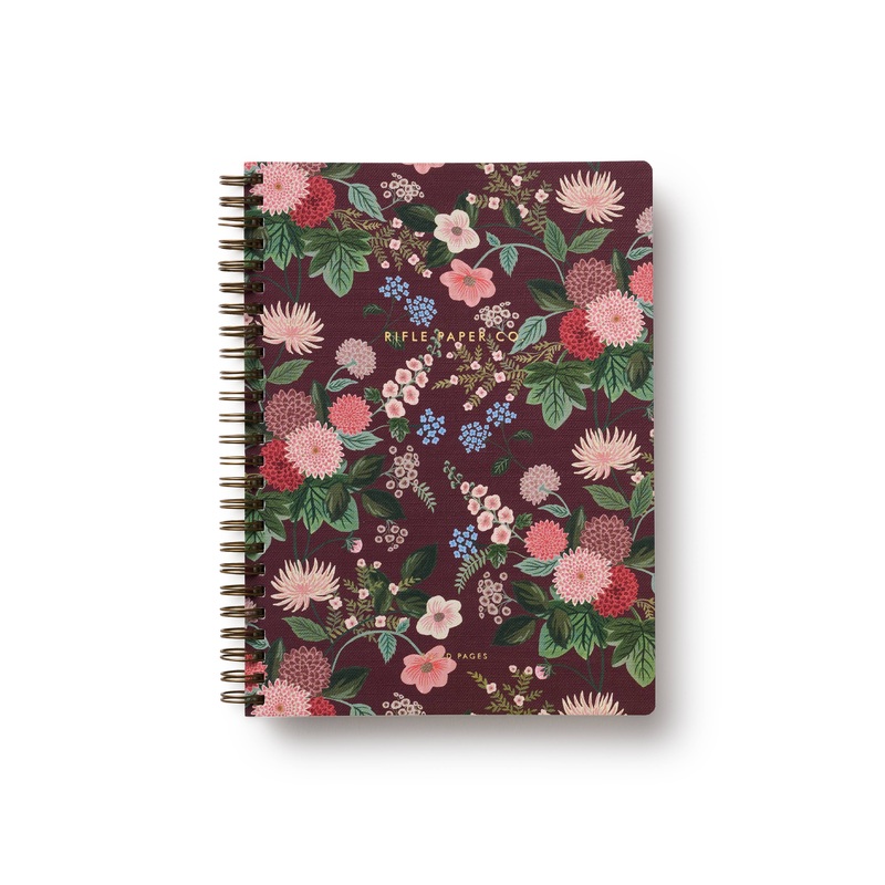 Rifle Paper: Dahlia Spiral Notebook