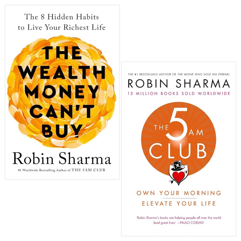 Robin Sharma 2 Books Collection Set (The Wealth Money Can’t Buy, The 5 AM Club)