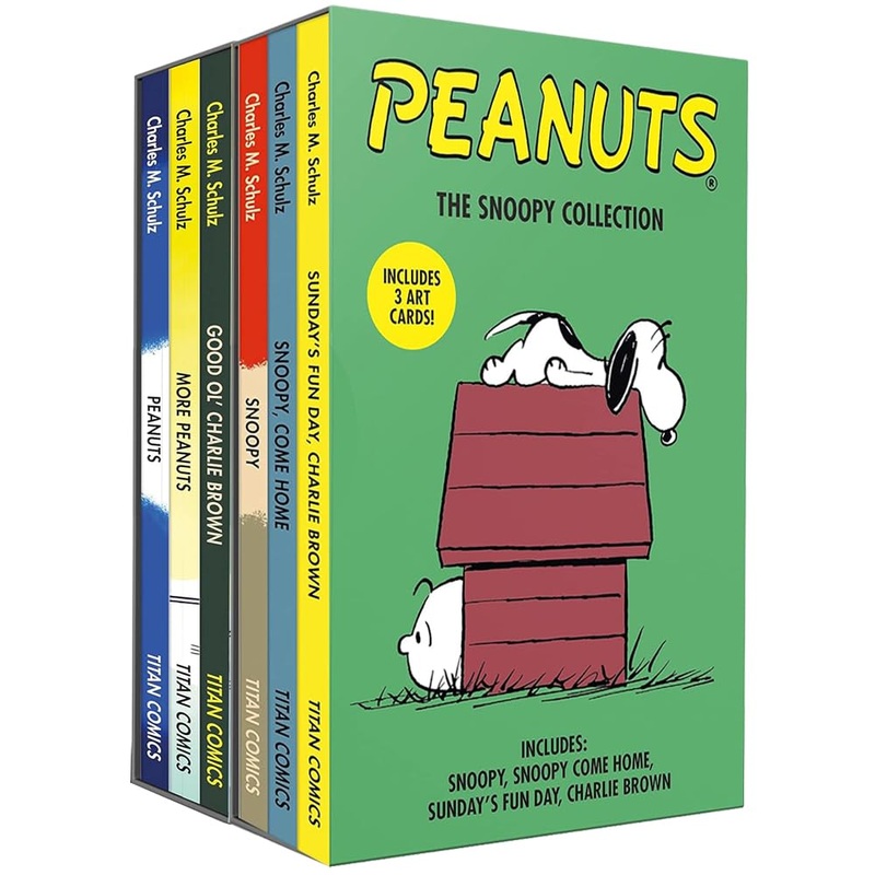 Charles M Schulz Peanuts Collection 6 Book Box Set  Peanuts, Snoopy, Charlie Brown Comics  Classic Illustrated Kids Series, Humor & Nostalgic Reading