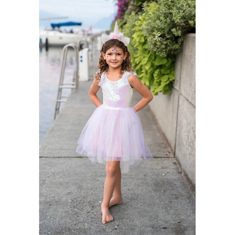 Dream Unicorn Dress, Pink Iridescent 3-4