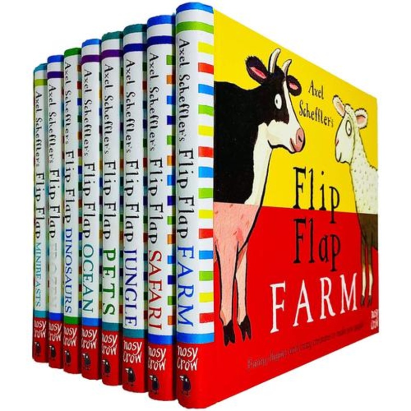 Axel Scheffler’s Flip Flap Children’s Books  8 Book Hardcover Set: Fun & Interactive Picture Books for Kids, Early Learning & Storytime