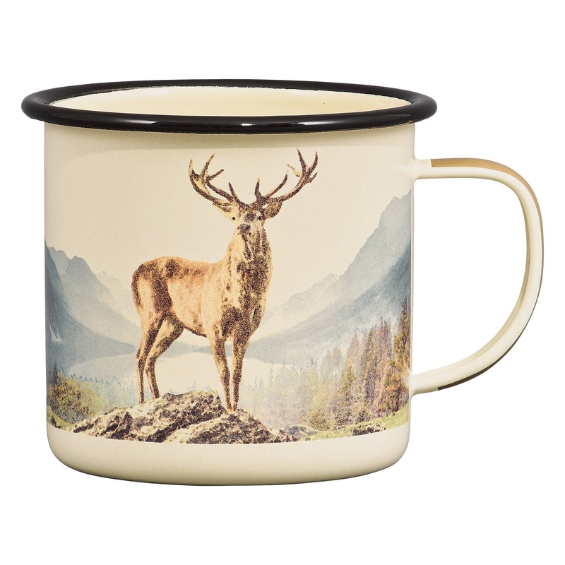Enamel Mug – Deer, 17oz