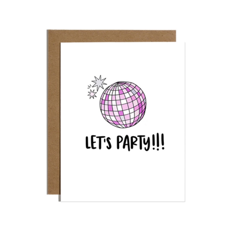 Disco Ball Let’s Party Birthday Card