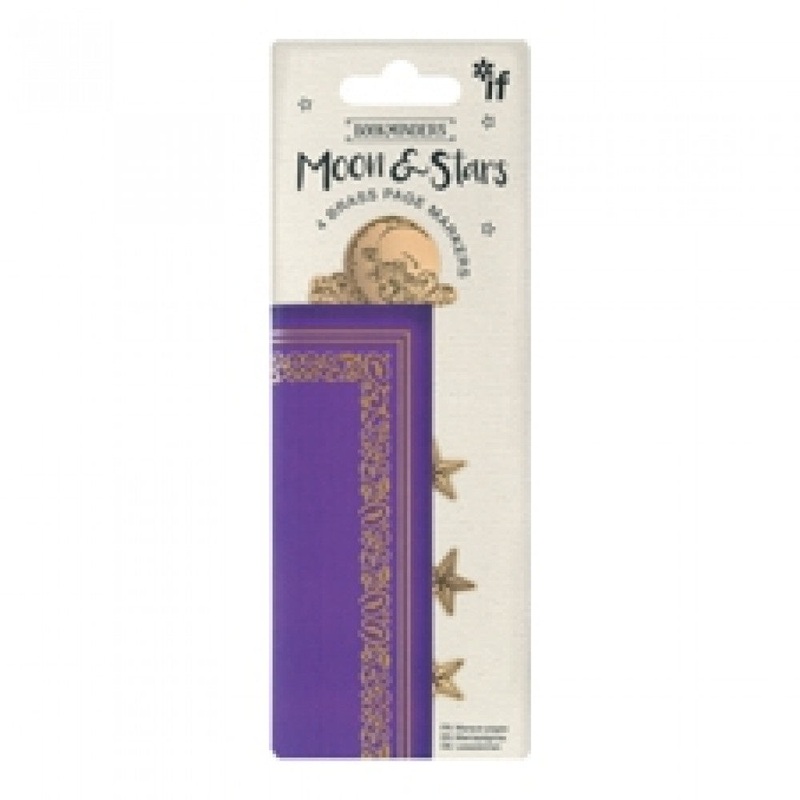 Bookminders Brass Page Markers – Moon & Stars