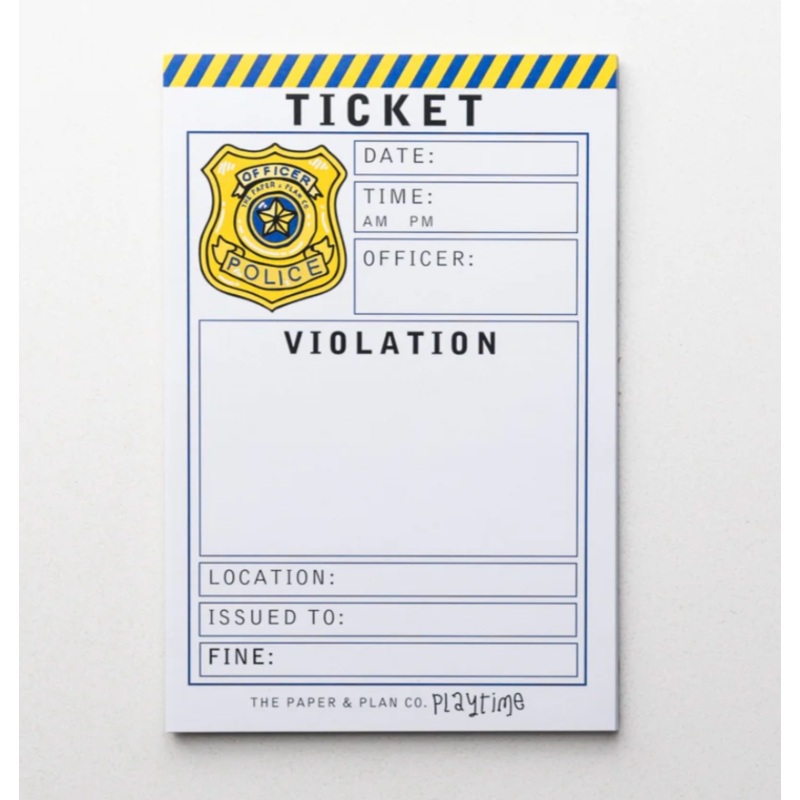 Kids Playtime Pad – Police Ticket Violation