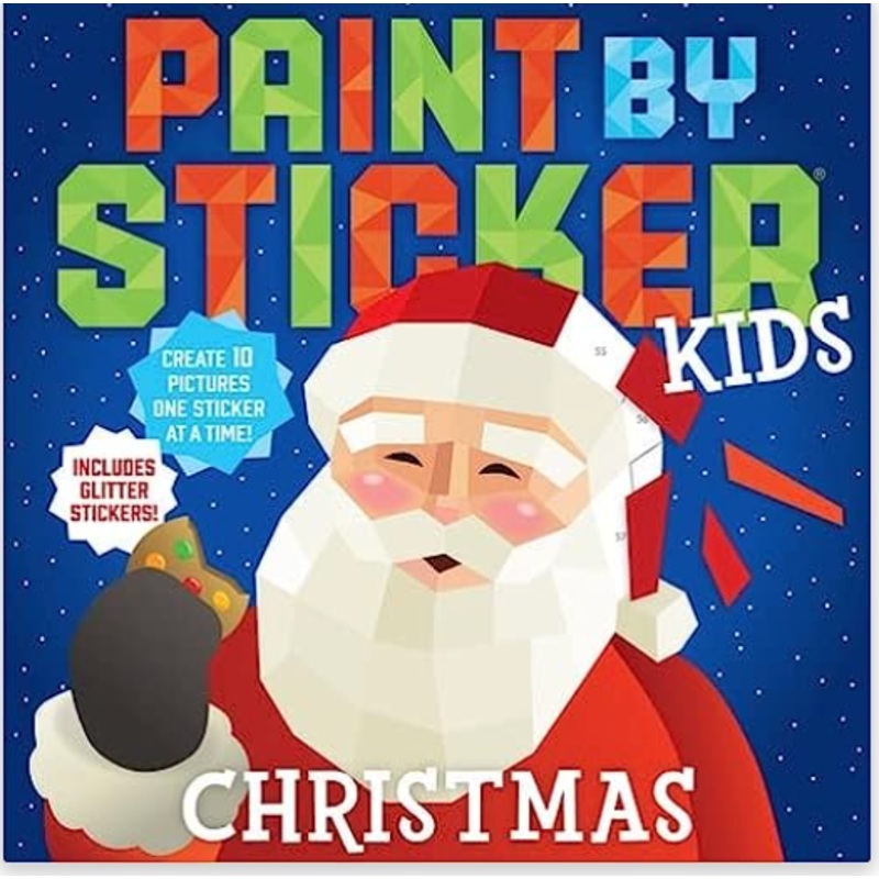 Paint by Sticker Kids: Christmas: Create 10 Pictures One Sticker at a Time! Includes Glitter Stickers