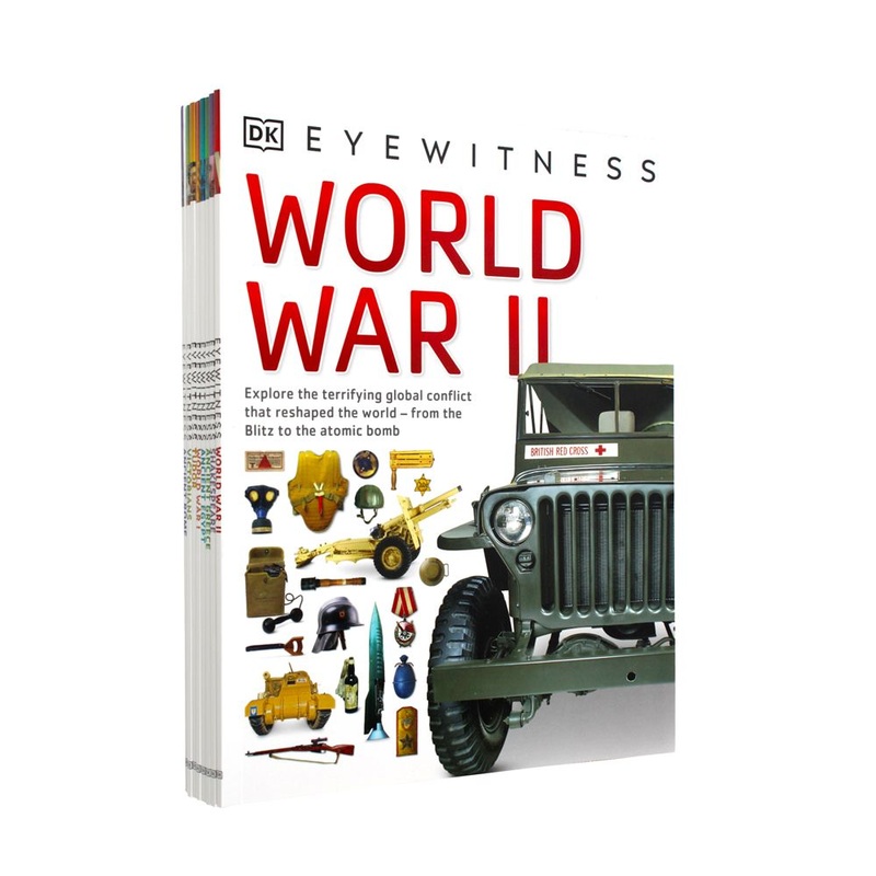 DK Eyewitness Collection 8 Book Set  Ancient Egypt, Rome, Greece, Tudor, World Wars, Victorians, Shakespeare  Educational Kids History Books Series
