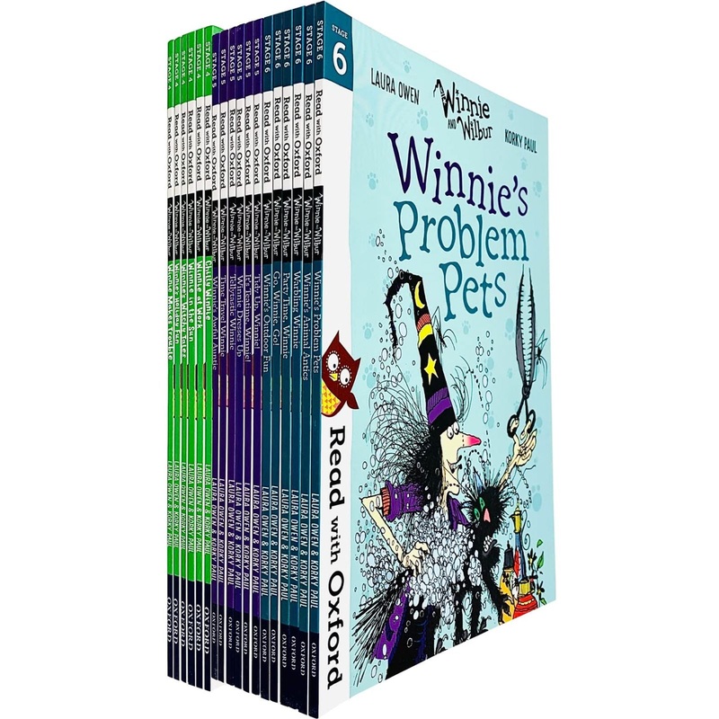 Read With Oxford: Winnie And Wilbur 18 Books Collection Set Level Stage 4, 5 & 6 (Age 4 – 6) (Holiday Fun, Chilly Winnie, Tidy Up, It’s Teatime Winnie!, Winnie Dresses Up, Warbling Winnie and More)