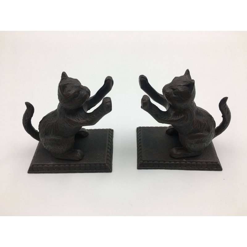 inVintage – Cat Bookends Cast Iron S/2: 5.5*5.5*3.5 in