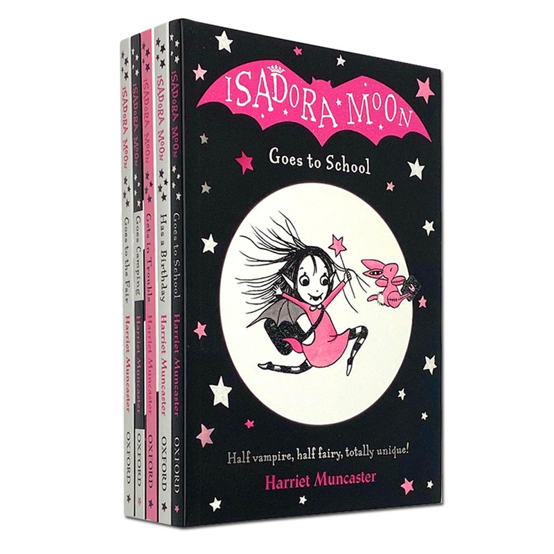Isadora Moon 5 Book Set by Harriet Muncaster | Magical Children’s Collection with Fantasy,Adventure,Fun Reading & Whimsical Stories for Kids