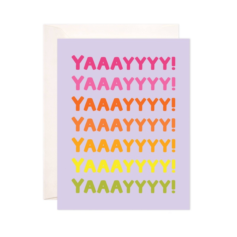 Ombre Yay Greeting Card – Congratulations Card