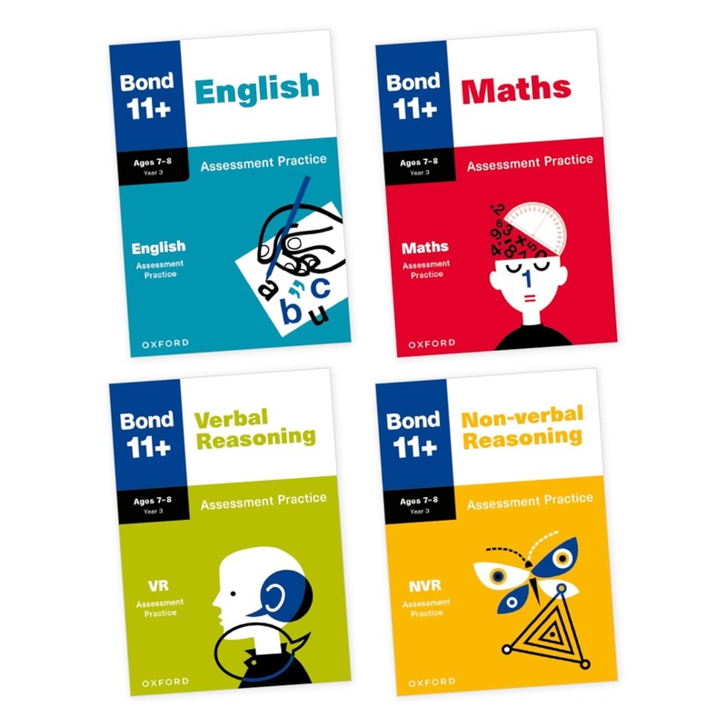 Bond 11+ English 4 Books Set Ages 7-8 Inc Assessment Practice