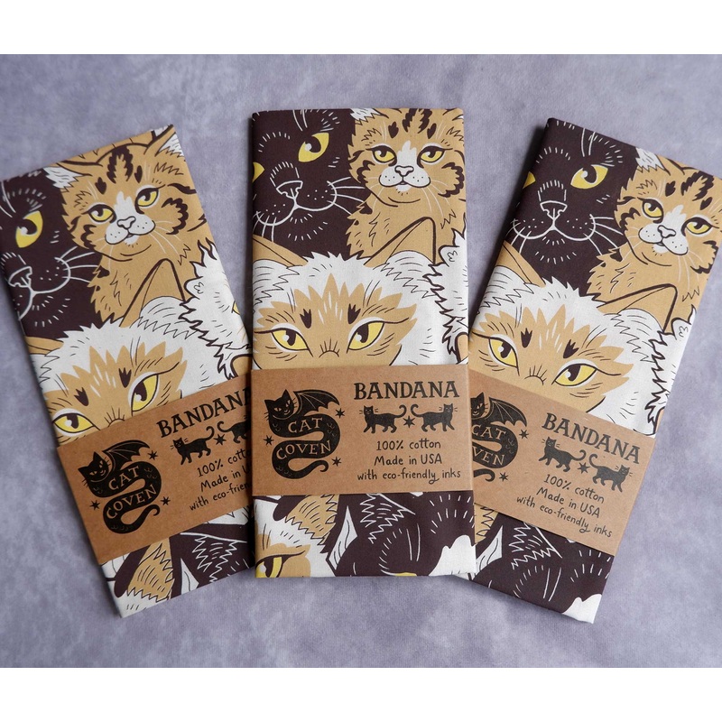 Cat Coven – Clutter of Cats – Cotton Bandana