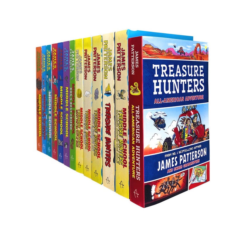 Treasure Hunters & Middle School Series 13 Books Pack Set By James Patterson