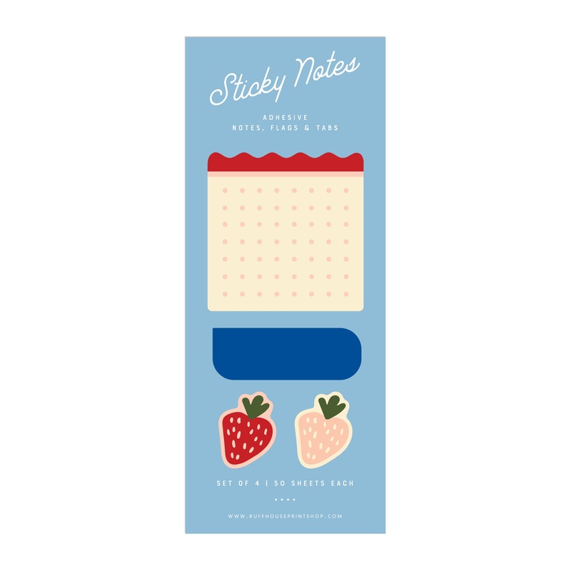 Strawberry Sticky Note Set – Page Flags and Tabs