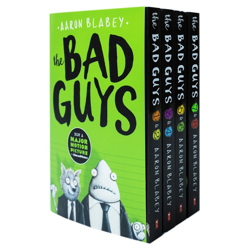 The Bad Guys 4-Book Collection Set (Episodes 1 to 8) by Aaron Blabey  Hilarious Adventure & Comedy Series for Kids with Fun Stories & Illustrations