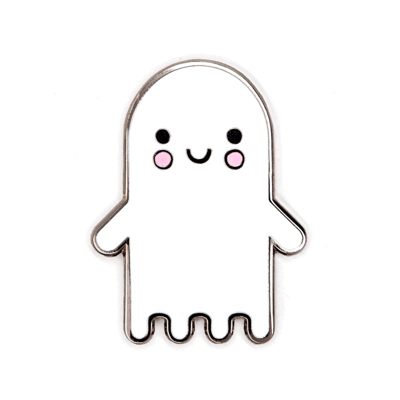 These Are Things – Ghost Baby Enamel Pin: 1″ tall