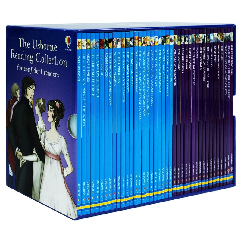 Usborne Reading Library – Confident Readers Collection 40 Books Box Set (Purple)