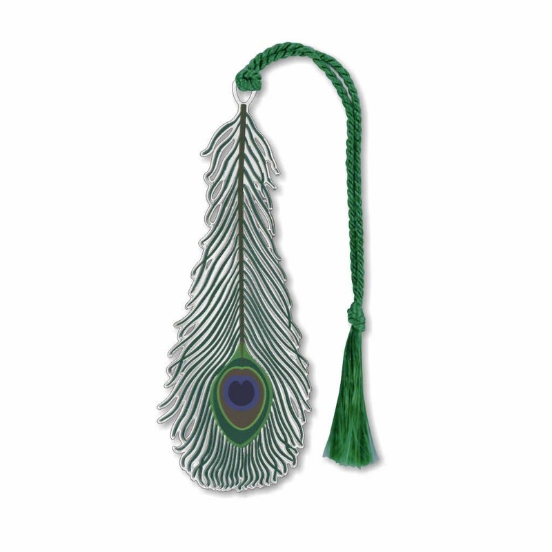 David Howell and Company – Peacock Feather Metal Bookmark