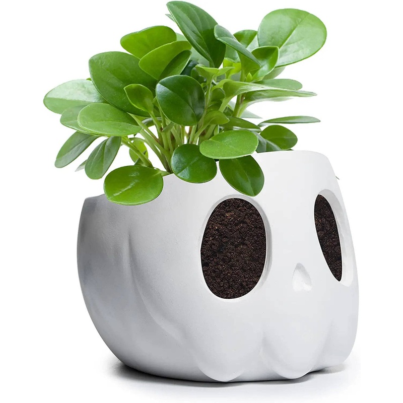 Ghost Geometrical White Plant Planter Pot 6″ Deep