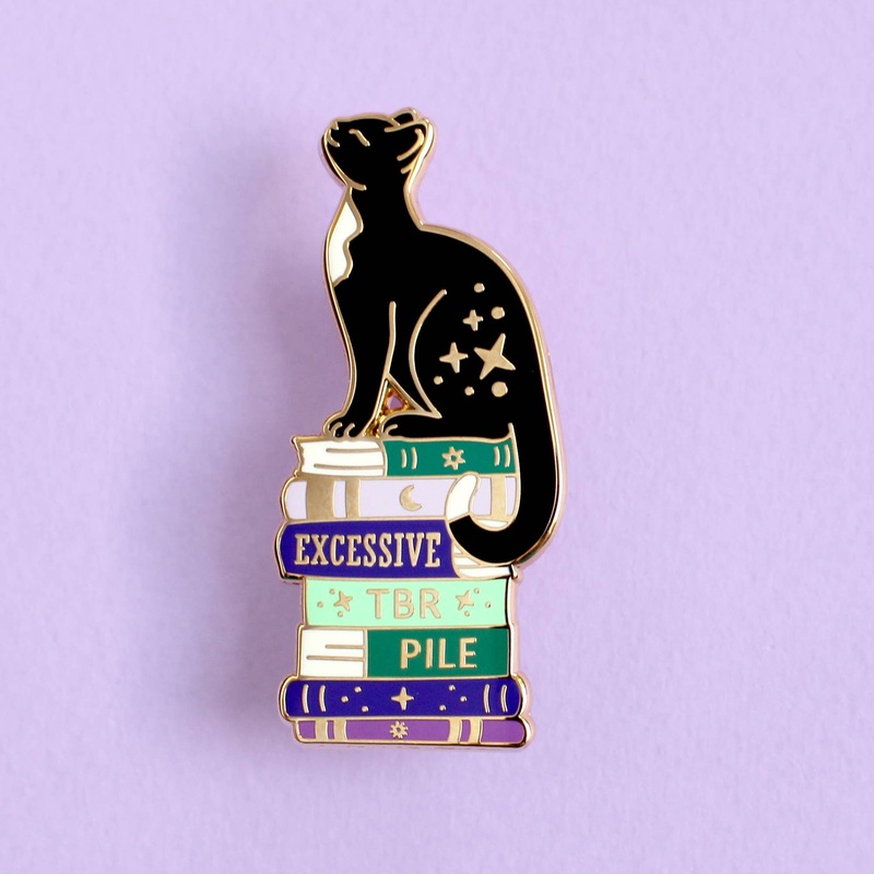 Glitter Punk – Excessive TBR Cat Enamel Pin