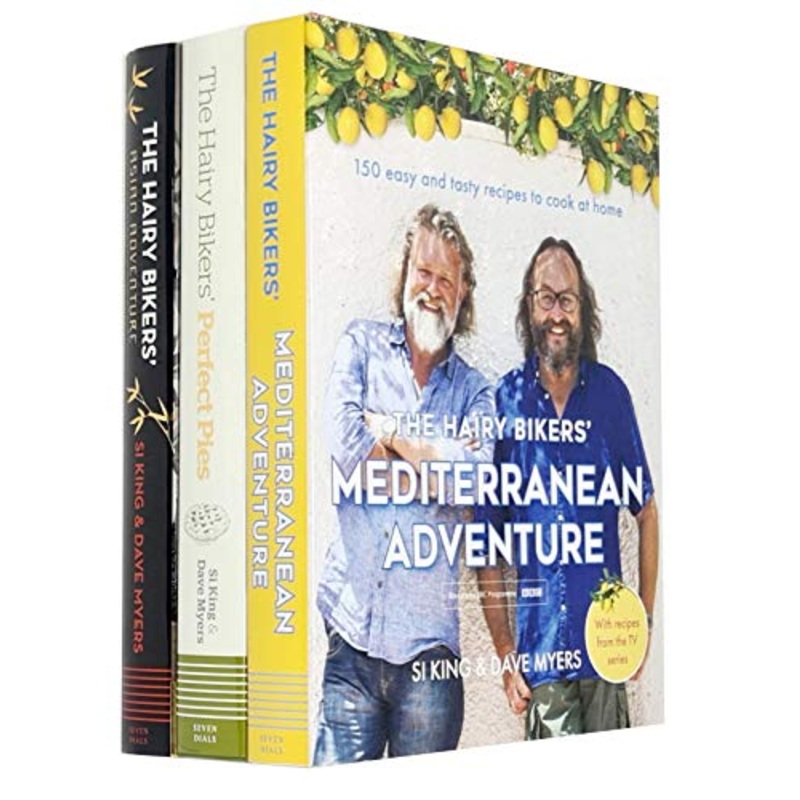 The Hairy Bikers Collection 3 Books Set, Hairy Bikers, Perfect Pies, Mediterranean Adventure