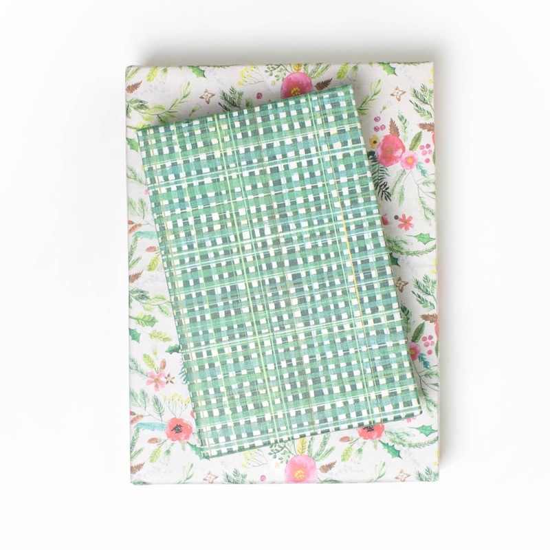 Winter Floral  Double-sided Eco Wrapping Paper  Holiday
