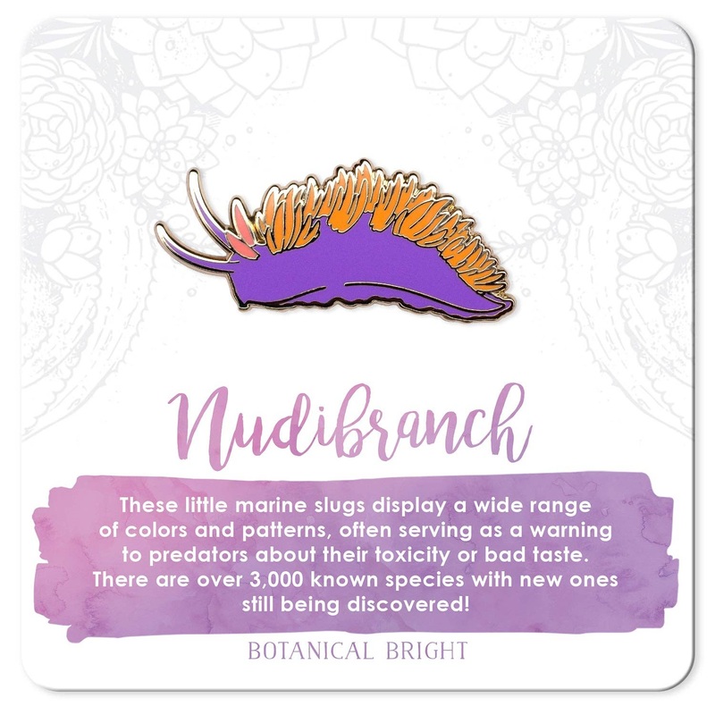 Botanical Bright – Nudibranch Sea Slug Enamel Pin