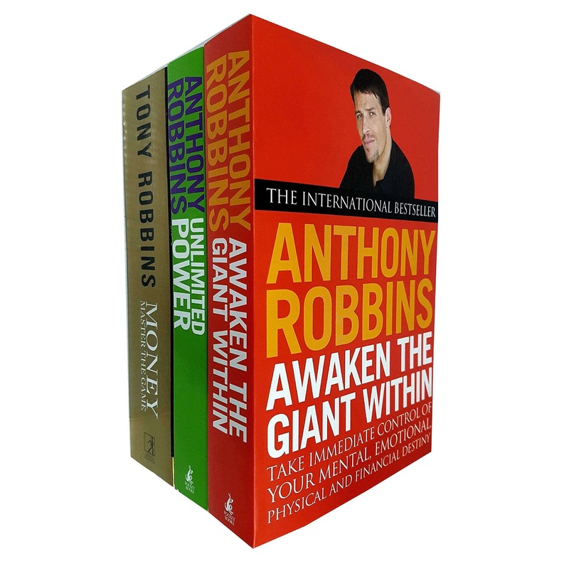 Tony Robbins 3-Book Collection Set | Awaken The Giant Within, Unlimited Power & More  Self-Help, Motivation, Success, Personal Development & Growth