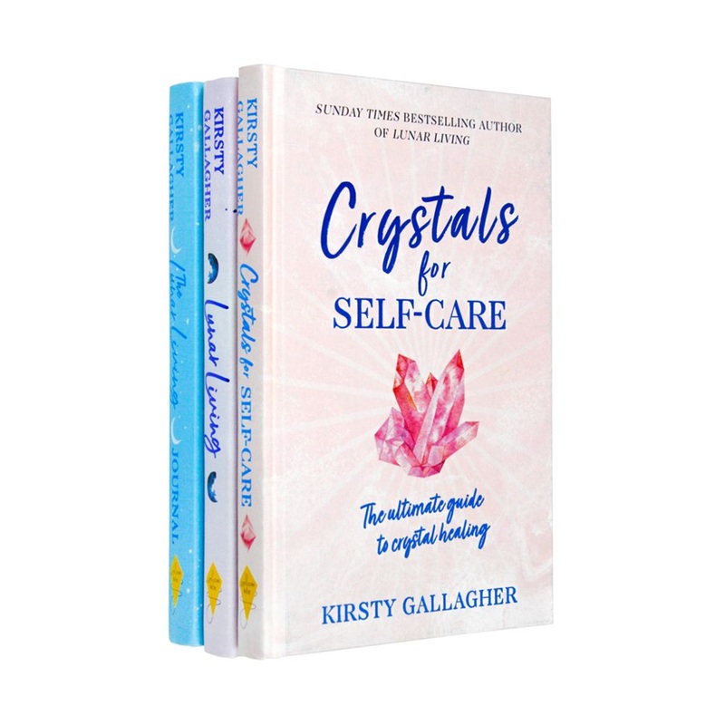 Kirsty Gallagher Collection 3 Book Set  Crystals for Self-Care, Lunar Living & Journal  Wellness, Healing, Mindfulness, Moon Phases, Self-Discovery