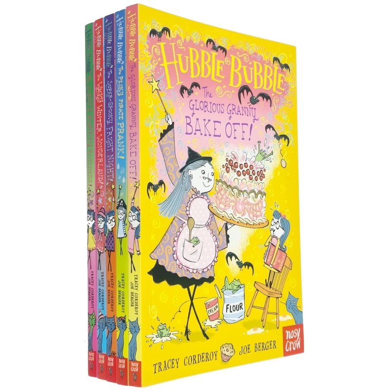 Hubble Bubble Series 5 Books Collection Set By Tracey Corderoy & Joe Berger (The Messy Monkey Business, The Glorious Granny Bake Off!, The Pesky Pirate Prank & More)