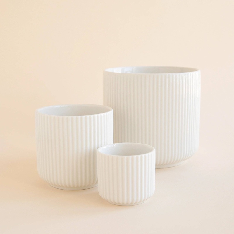 Lucy Planter | White 3 inch